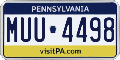 PA license plate MUU4498