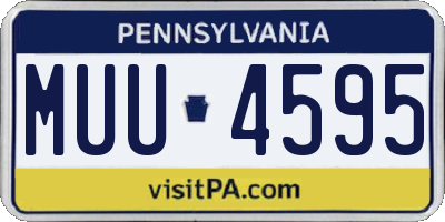 PA license plate MUU4595