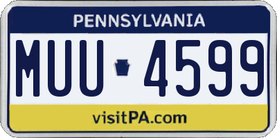 PA license plate MUU4599