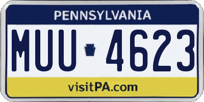 PA license plate MUU4623
