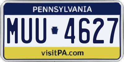PA license plate MUU4627