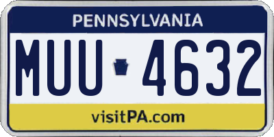 PA license plate MUU4632