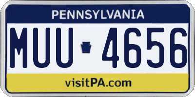 PA license plate MUU4656