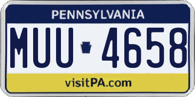 PA license plate MUU4658