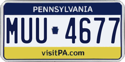 PA license plate MUU4677