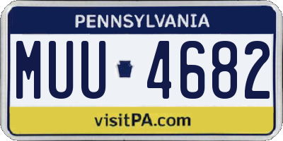 PA license plate MUU4682