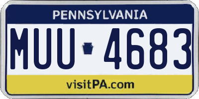 PA license plate MUU4683