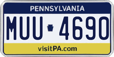 PA license plate MUU4690