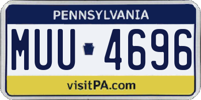 PA license plate MUU4696