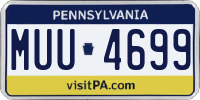 PA license plate MUU4699