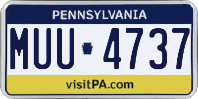 PA license plate MUU4737