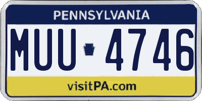 PA license plate MUU4746
