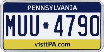 PA license plate MUU4790