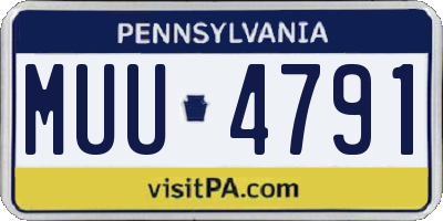 PA license plate MUU4791