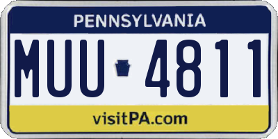 PA license plate MUU4811