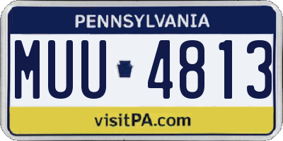PA license plate MUU4813