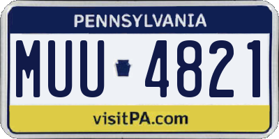PA license plate MUU4821