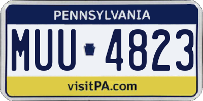PA license plate MUU4823