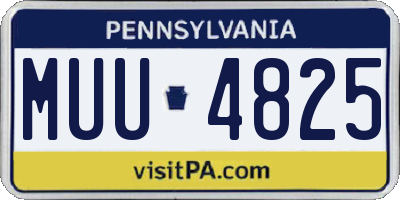 PA license plate MUU4825