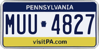 PA license plate MUU4827