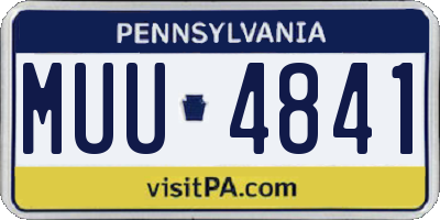 PA license plate MUU4841