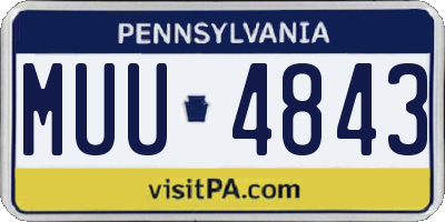 PA license plate MUU4843