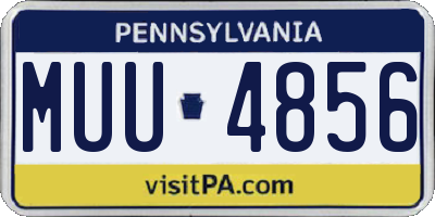 PA license plate MUU4856