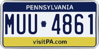 PA license plate MUU4861