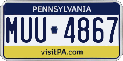 PA license plate MUU4867