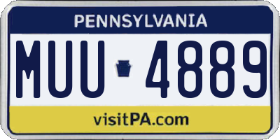 PA license plate MUU4889