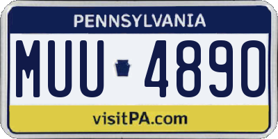 PA license plate MUU4890