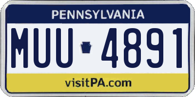 PA license plate MUU4891