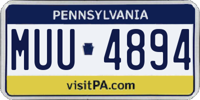 PA license plate MUU4894