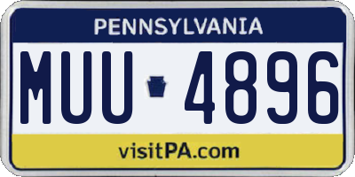 PA license plate MUU4896