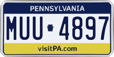 PA license plate MUU4897