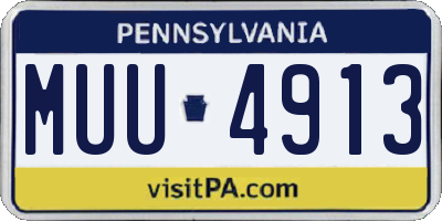 PA license plate MUU4913