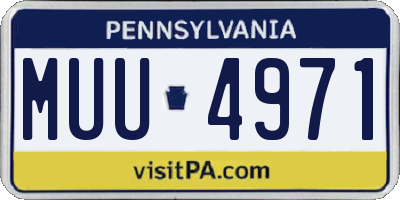 PA license plate MUU4971