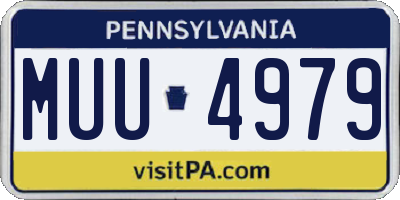 PA license plate MUU4979