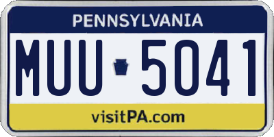 PA license plate MUU5041
