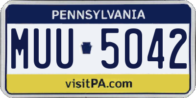PA license plate MUU5042