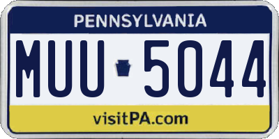 PA license plate MUU5044