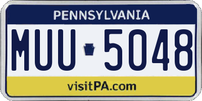 PA license plate MUU5048