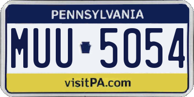 PA license plate MUU5054