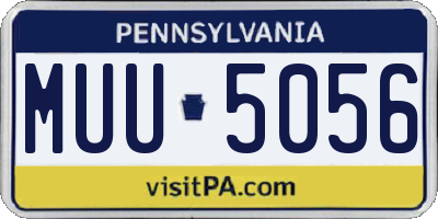 PA license plate MUU5056