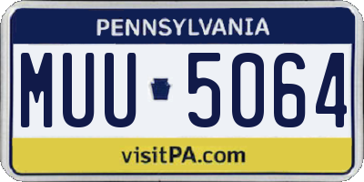 PA license plate MUU5064