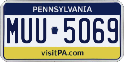PA license plate MUU5069