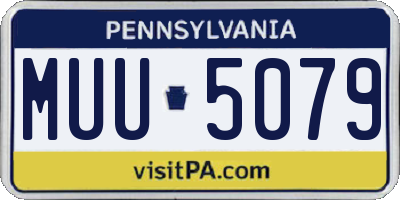 PA license plate MUU5079