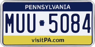 PA license plate MUU5084