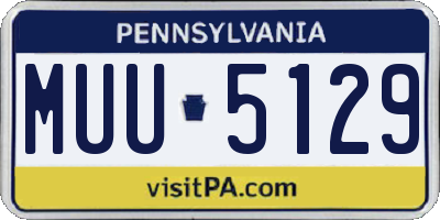 PA license plate MUU5129