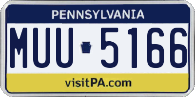 PA license plate MUU5166